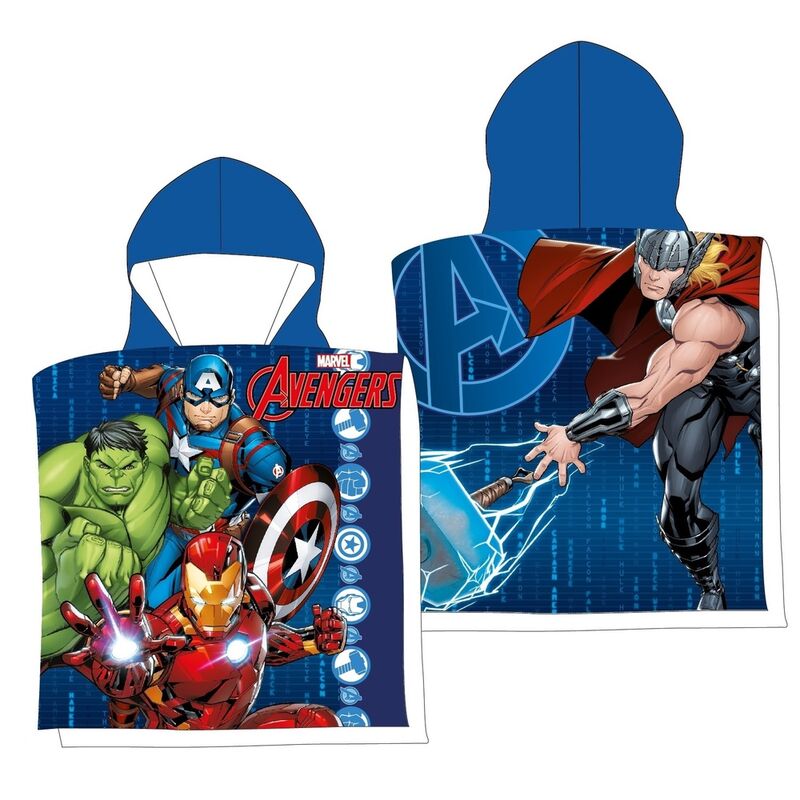 Poncho toalla Los Vengadores Avengers Marvel microfibra