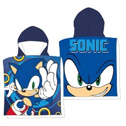 Poncho toalla Sonic the Hedgehog microfibra