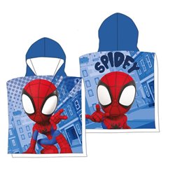 Poncho toalla Spiderman Marvel microfibra