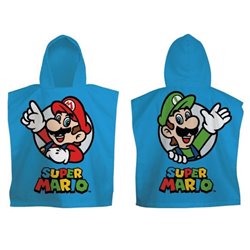 Poncho toalla Super Mario Bros microfibra