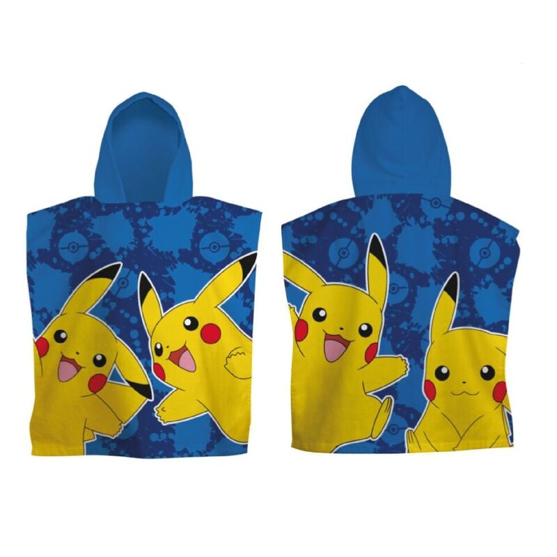 Poncho toalla Pikachu Pokemon microfibra