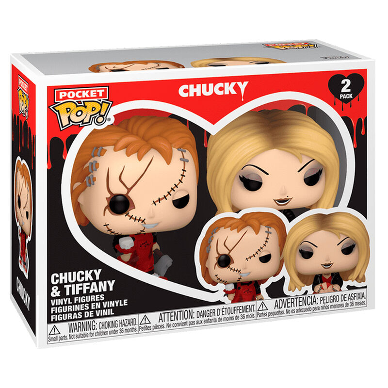 Blister 2 figuras Pocket POP Chucky &38 Tiffany Valentine