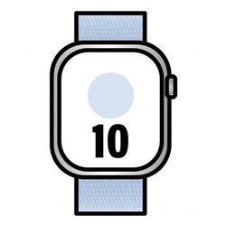 Apple Watch Series 10/ GPS/ Cellular/ 46mm/ Caja de Aluminio / Correa Loop Deportiva Azul Nube