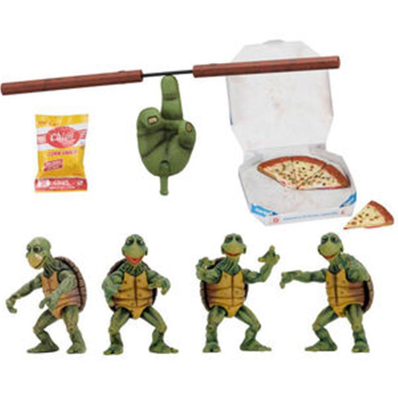 SET 4 FIGURAS BABY TURTLES LAS TORTUGAS NINJA 10CM