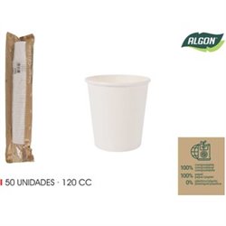 SET-50 VASO BLANCO CARTON 120CC ALGON