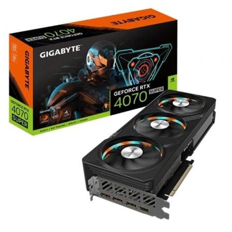 Tarjeta Gr�fica Gigabyte GeForce RTX 4070 SUPER GAMING OC/ 12GB GDDR6X