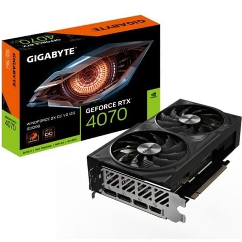 Tarjeta Gr�fica Gigabyte GeForce RTX 4070 WindForce 2X OC V2 12G/ 12GB GDDR6