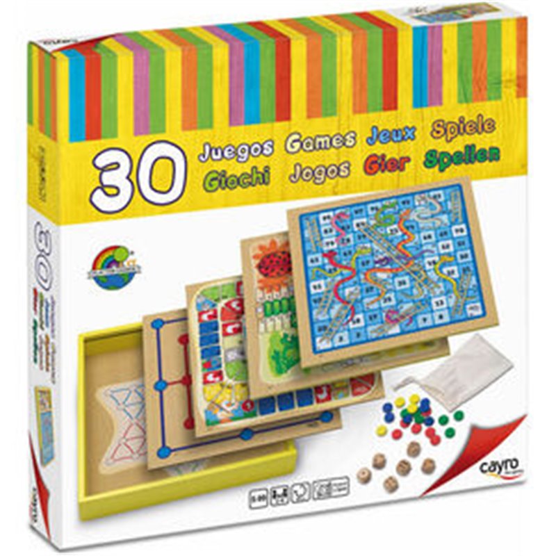 SET 30 JUEGOS MESA MADERA