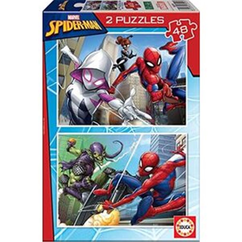 2 PUZZLES DE 48 PIEZAS SPIDER-MAN "HERO"