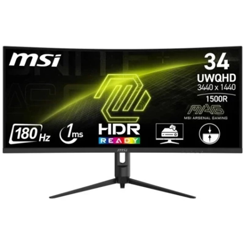 MSI MONITOR MAG 342CQR E2. 34" VA CURVO 1500R. 3440X1440 (UW