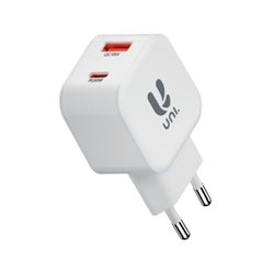 CARGADOR UNICO 2USB A+C PD3.0 30W