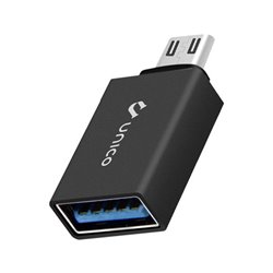 ADAPTADOR UNICO MICRO USB3.0 METÁLICO. NEGRO