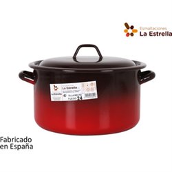 OLLA RECTA C/TAPA 24CM - 5,7L FUEGO