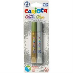 BLISTER GLITTER GLUE PLATA Y ORO