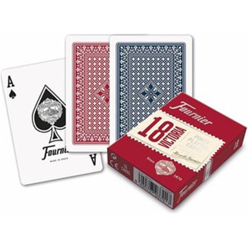 BARAJA FOURNIER N.18 POKER 55 CARTAS ROJO