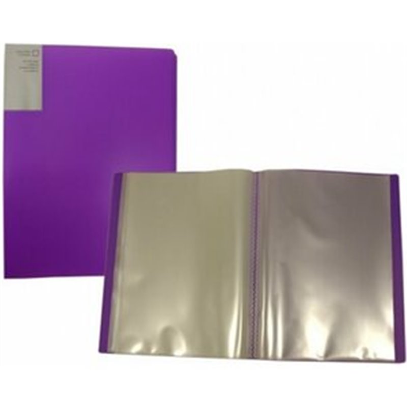 CARPETA COLORES MATE DE FUNDAS TRANSPARENTES COLOR - 10 FUNDAS