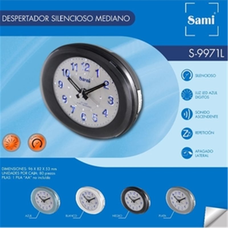 DESPERTADOE SAMI S-9971L TAMAÑO - AZUL