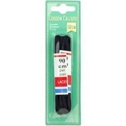 CORDONES NEGRO REDONDOS 90CM. 2 UND