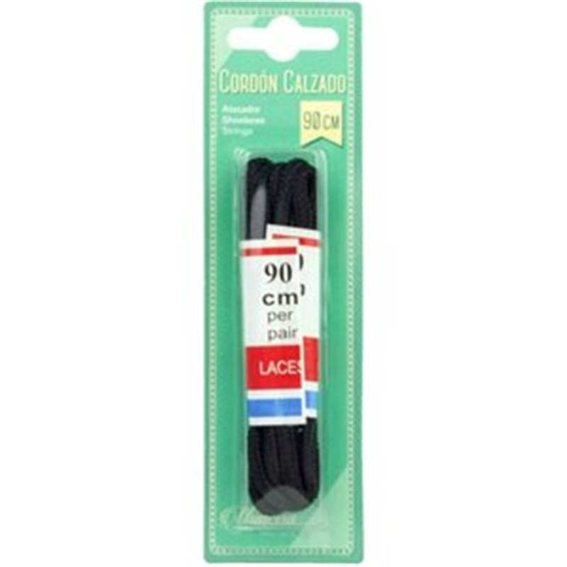 CORDONES NEGRO REDONDOS 90CM. 2 UND