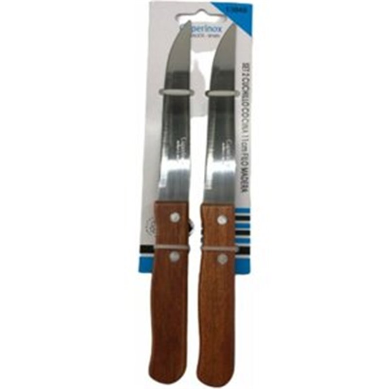 SET 2 CUCHILLO COCINA 11CM FILO MADERA