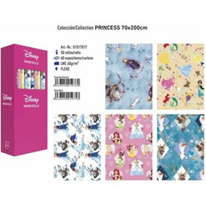 ROLLO PAPEL REGALO PRINCESAS DISNEY