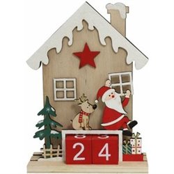 CASA SANTA CLAUS CALENDARIO 19X14X5CM