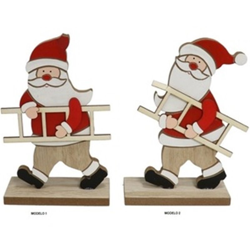 SANTA CLAUS CON ESCALERA 17X12X5CM 2 STD