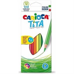 CAJA 12 LÁPICES TITA MAXI HEXAGONAL CARIOCA