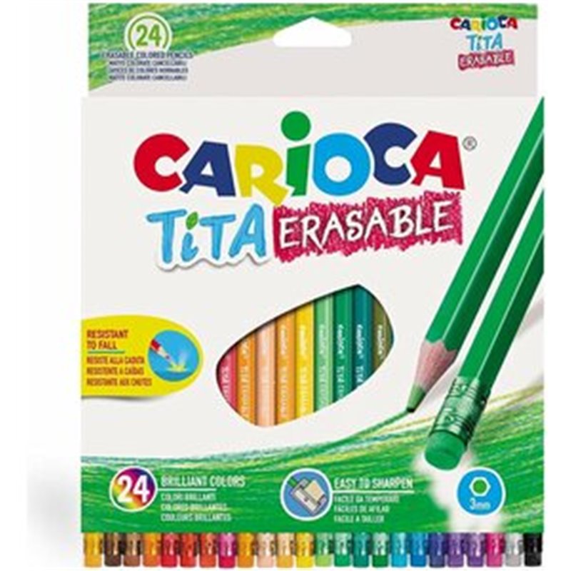 CAJA 24 LAPICES TITA ERASABLE