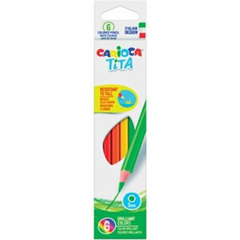 CAJA 6 LÁPICES TITA MAXI HEXAGONAL CARIOCA