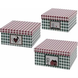 CAJA 19X7CM 15.5X6.5CM 10.4X6 CM CARTON VERDE 3 U