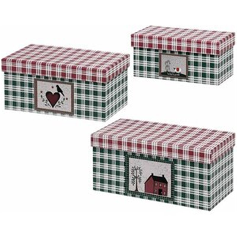 CAJA 21.5X12X10.1CM 18.9X10X8.9CM 16.5X8.3X7.6CM CARTON 3 U