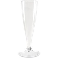 COPA FLAUTA PIE TRANSPARENTE X 4UND