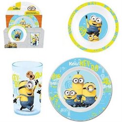 SET DESAYUNO MINIONS 3 PIEZAS PLASTICO