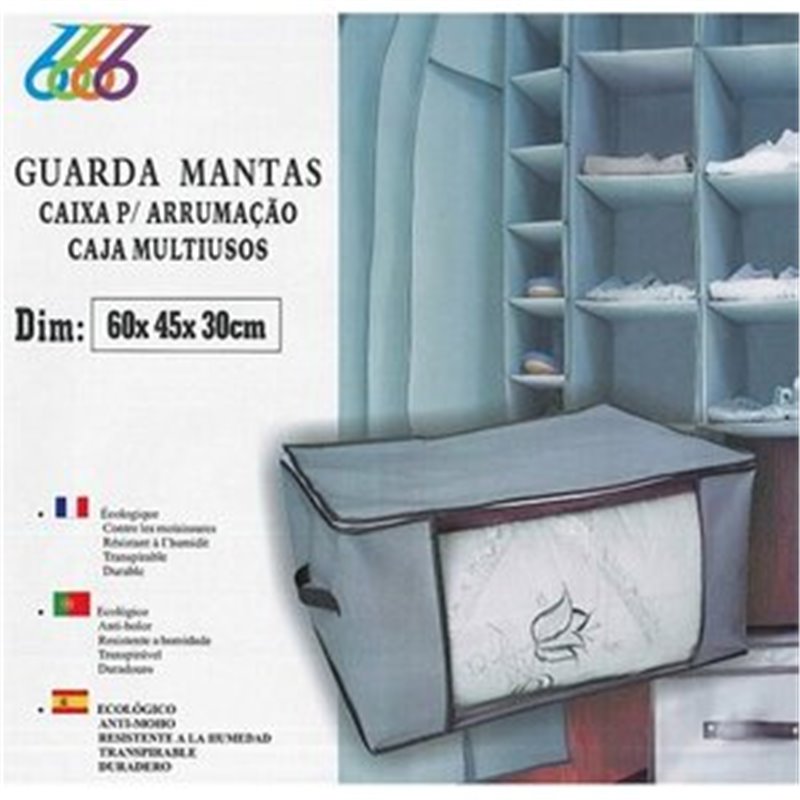 CAJA MULTIUSOS - GUARDA MANTAS - GRIS