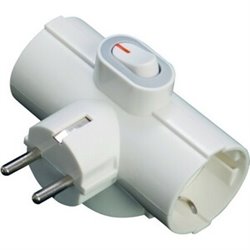 ADAPTADOR DE 3 TOMAS CON INTERRUPTOR