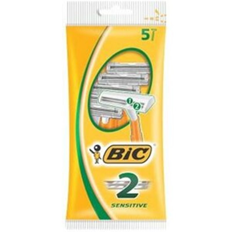 MAQUINAS DESECHABLES BIC 2 HOJAS X5 AMARILLAS