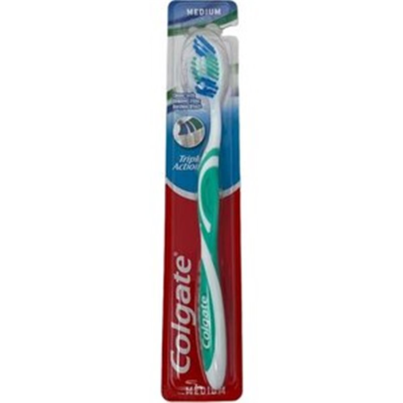 COLGATE TRIPLE ACTION ES UN CEPILLO DE DUREZA MEDIA