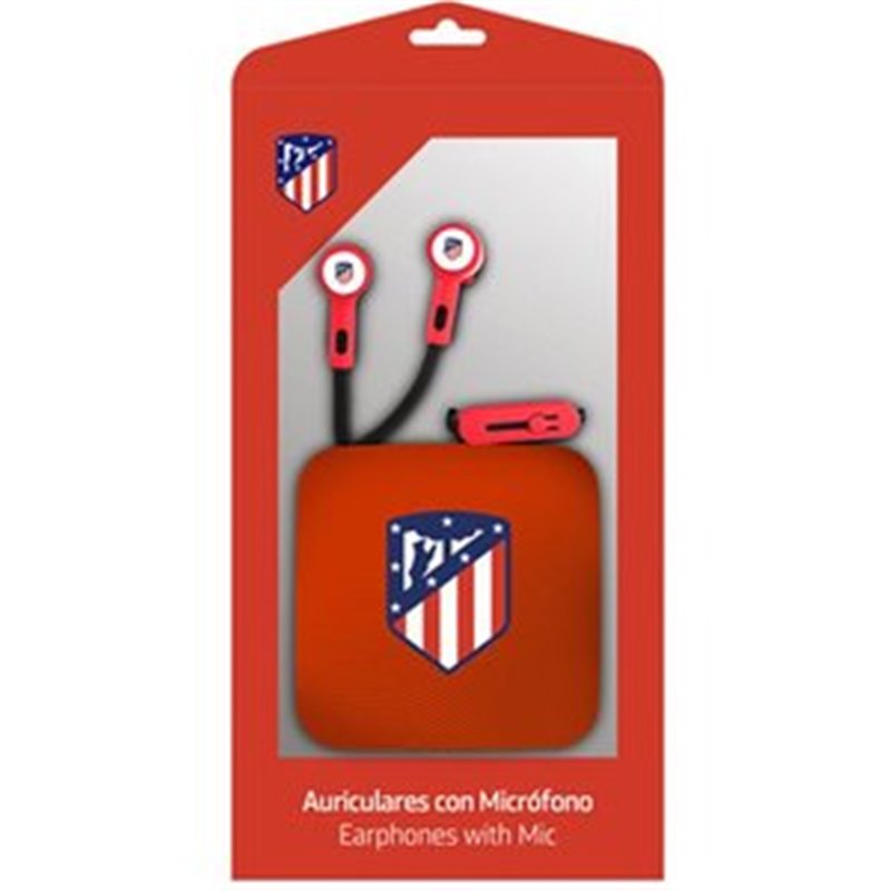 AURICULAR BOTON CON MICRO ATLETICO DE MADRID