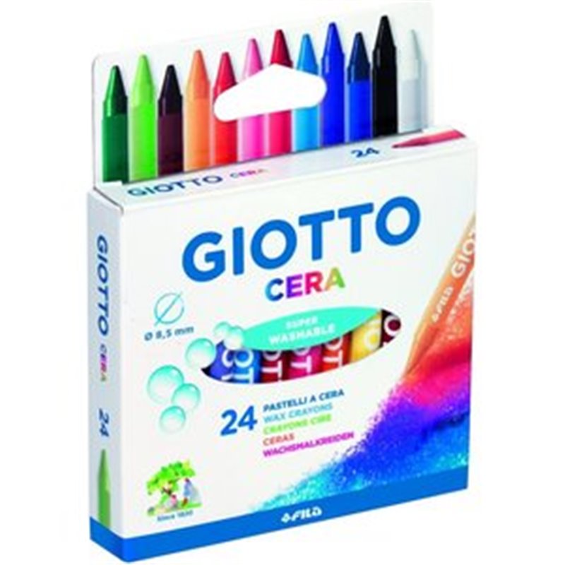 CERAS O CRAYONES DE COLORES X 24 GIOTTO