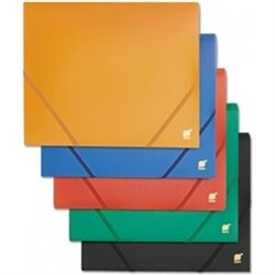 CARPETA GOMAS PLASTICO COLORES SURTIDOS FOLIO SOLAPAS