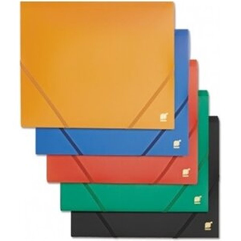 CARPETA GOMAS PLASTICO COLORES SURTIDOS FOLIO SOLAPAS