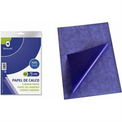 PAPEL DE CALCO A4 X 10H. AZUL PAPEL CARBONO