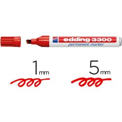 ROTULADOR PERMANENTE EDDING 3300 - ROJO