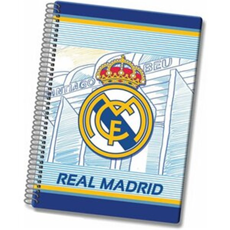 CUADERNO A4 CUADRICULA REAL MADRID