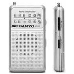 RADIO PORTATIL ALTAVOZ AM/FM PLATA SANYO KS107