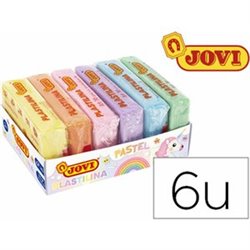 PLASTILINA JOVI PASTEL BANDEJA CON 6 PASTILLAS