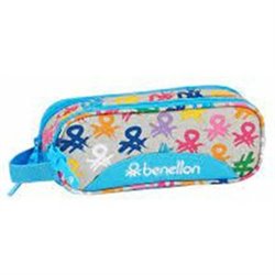 PORTATODO DOBLE BENETTON LOGO 21X8X6CM