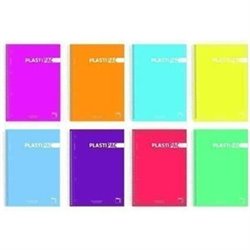 LIBRETA PLASTIPAC A6 80H 5X5 90GR COLORES SURTIDOS