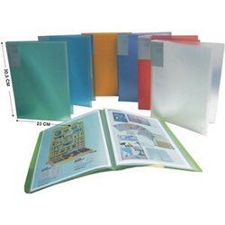 CARPETA CON FUNDAS A4 TRANSPARENTE COLOR SURT. COLOR - 40 FUNDAS